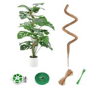 Tuteur Coco Support pour Plant Grimpante,125CM Tuteur Plante Pliable pour Plante Monstera Maison Jardin Intérieur avec Attaches Torsadées