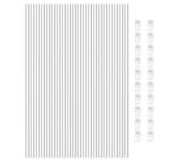 Tuteur de en Acrylique Transparent - Bâtonnets de Fleurs avec Clips - Support de Jardin 20 Fois pour Un Aspect Droit comme Transparent - Ces bâtons de sont fabriqués en Acrylique de