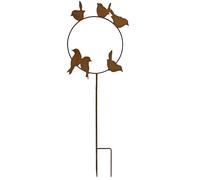 Tuteur Déco Oiseaux 30x92cm Marron