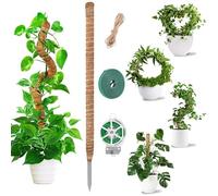 Tuteur Monstera, 120cm Tuteur Plante Pliable, Tuteur Plante Grimpante, avec Accessoires, Tuteur Plante Interieur, Tuteur Coco, pour Plante Monstera/Jardin Domestique