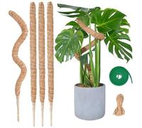 Tuteur Monstera pour Plantes, SproutMaven 60cm x 4 kit de Poteau de Mousse Monstera pour Plantes Grimpantes, Tuteur Coco pour Plantes d'intérieur