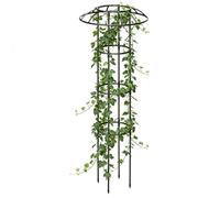 Tuteur Obélisque Métal - 160cm Treillis Parapluie | Support š Tubes Fer Enduit PP - Structure Antirouille Jardin Vertical | Roses Clématites Vignes Balcon Pots Terrasse