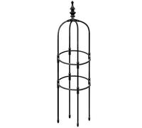 Tuteur Obélisque pour Plantes Grimpantes - Structure Métallique - Idéal pour Les Rosiers, Clématites Et Autres Plantes Grimpantes - pour Les Jardins, Terrasses Et Espaces Extérieurs(Black,25x180cm)