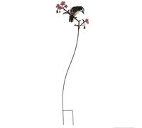 Tuteur Oiseau Sur Branche Rose 93x23cm Rose