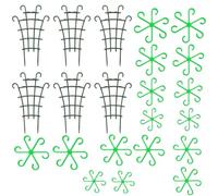 Tuteur Plante grimpante Exterieur et Interieur 6 Pieces avec 4 Clips de Fixation Verts Support Plante grimpante pour tuteur Tomate Monstera Treillis Jardin Rosier Concombre