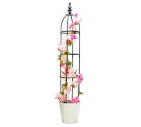 Tuteur Plante Grimpante, Obelisque Plante, Tuteur Rosier Grimpant Exterieur, Tuteur Jasmin, Support pour Plantes Grimpantes(Black,32 * 90cm/11.8"*35.4")
