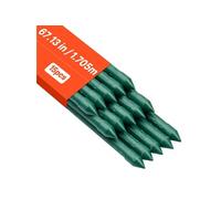 VEVOR Tuteur plante 1,7 m - 15 pcs pour tomates, métal recouvert plastique, extrémité pointue