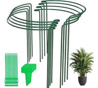 Tuteur pour Plante Interieur, 8 Pièces Assemblés Tuteurs pour Plantes Tomate, 40 x 25cm Verts Demi-Ronds Anneau de Support de Plante, Supports de Jardin en Métal pour Pivoines, Roses