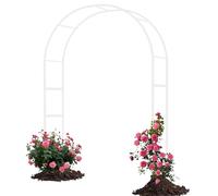 Tuteur pour Plantes Grimpantes, Arche À Rosiers en Acier, Arceau Style Tonnelle Et Support Colonne pour Jardin, Noir,Vert Blanc 200cm X 230cm 240cm X 220cm 280cm X 220cm(Blanc,350cm X 220cm)