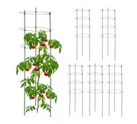Tuteur tomate support à tomates piquet de jardin treillis ajustable 4 anneaux