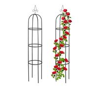 Tuteur tomate support de jardin piquet pour grimpantes 200 cm noir 1,9 kg