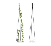 Tuteur tomate support de jardin piquet pyramidal 2 pièces noir tuteur de jardin