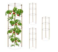 Tuteur tomate support de jardin treillis ajustable 4 pièces 60 cm 3 anneaux