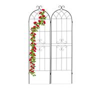 Tuteur tomate support de jardin treillis en métal 2 pièces 180 cm noir résistant