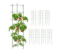 Tuteur tomate support de plantes treillis ajustable 8 pièces 90 cm vert pliable