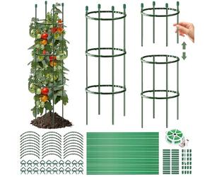 Tuteur Tomate, Tuteurs pour Plantes, Tomato Cage, Tuteur Intérieur Plant de Tomates, Support Tomate, Support pour Plantes - Anneau de Support de Plante Pieux à Hortensias,Pivoines,Plantes Vivaces