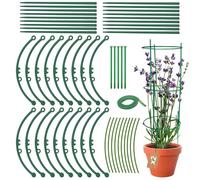 Tuteurs pour plantes avec Velcro, attaches et fils - Support pour plantes naturelles d'intérieur et d'extérieur - Utilisez-le comme tuteur Monstera, pour tomates, jasmin et pots de jardin (lot de 3)