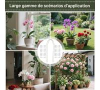Tuteurs pour | Tuteurs et Supports pour Fleurs - Poteaux Pliables avec Attaches pour Jardin de Légumes à Feuilles, Orchidées d'Intérieur, Serre, Extérieur et Aménagement