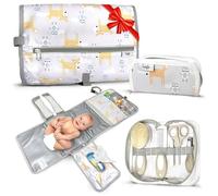 Tutifu® Matelas a Langer de Voyage et Kit Soin Bebe Naissance. Tapis a Langer Bebe, Change Bebe, Nomade, Trousse de Toilette Bebe, Portable, Cadeau Naissance Fille, Garcon, Accessoire, Maternité