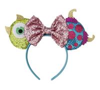 TUTKIMUS Serre-tête avec oreilles de souris avec nœud pour femmes et filles (vert/bleu)