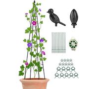 Tutor pour concombres - Support pour plantes grimpantes de légumes, hauteur réglable 160 cm, support en forme de A pour jardin avec design décoratif pour vignes, légumes et fruits