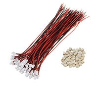 TuToy 100Pcs Mini Micro Jst 1.0Mm Sh Connecteur 2 Broches Avec Câbles Câbles 150Mm