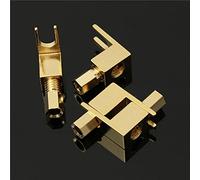 Tutoy 4Pcs 20-8Amg Plaqué Or Cosse À Fourche Banane pour Mcintosh Fisher Eico Adaptateur