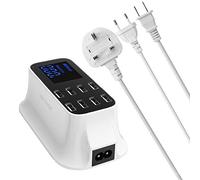 Tutoy 5V 8A Intelligent LCD Display 8 Port USB Chargeur Station De Charge USB Wall Travel Socket - Us Plug