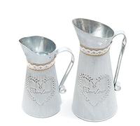 Tutoy Rustique Fer cruche Vintage Pays Style pichet Fleur métal Vase Plante arrosage Pot - S