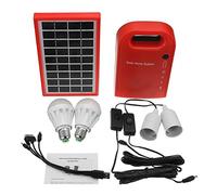Tutoy Système de générateur Solaire de kit portatif de générateur Solaire de 3W / 9V DC avec des Ampoules de Panneau Solaire