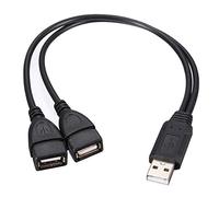 Tutoy USB 2.0 A Male to 2 Dual USB Jack Femelle Y Splitter Hub Câble Adaptateur Cordon d'alimentation