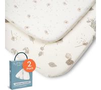 Tutti Bambini Drap Housse Berceau (Lot De 2) - Jersey De Bambou Doux & Respirant - Draps Cododo Avec Élastique Double - Convient Aux Matelas De 53 X 80 Cm À 60 X 90 Cm (Cocoon)