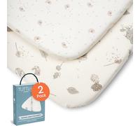 Tutti Bambini Drap Housse Berceau (Lot de 2) - Jersey de Bambou Doux & Respirant - Draps Cododo avec Élastique Double - Convient aux Matelas de 53 x 80 cm à 60 x 90 cm (Cocoon)