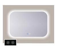 TuTTi Q-Mirrors Miroir - 85x60 - rectangulaire - icônes tactiles - chauffe-miroir - éclairage à LED - 9 couleurs - ambiance autour SAAT.60085