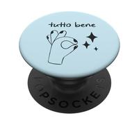 Tutto Bene Geste de la Main Italienne Citation drôle Italie PopSockets PopGrip Adhésif