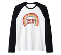 Tutto Bene Inscription Italienne Arc-en-Ciel Manche Raglan