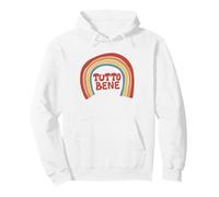 Tutto Bene Inscription Italienne Arc-en-Ciel Sweat à Capuche