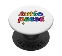 Tutto Passa Rainbow Sparkle - Citation Italienne ludique PopSockets PopGrip Adhésif