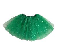 Tutu Adulte Jupe Tulle Femme Jupe Tutu Fille Jupe en Tulle Etoile Fille Petticoat Tutu pour Enfant Fille Jupon Tulle Femme Jupe Tutu Skirt Femme Princesse Court Adulte Mini Jupe en Tulle Femme Vert