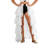 Tutu Adulte - Robe de Soirée Longue pour Femme Jupe Bouffante Élégante en Tissu Patchwork Transparent avec Insertions Résille pour Événements Spéciaux Cérémonies et Occasions Festives