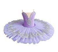 Tutu Ballet Professionnel Fille, Robe Princesse Pancake Bleue et Violette