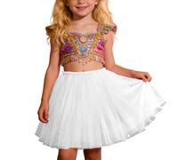 Tutu Danse Classique Fille Jupon Robe Enfant Fille Bal ou soirée Jupe Pailletée pour Danse - Jupon Scintillant Idéal pour Carnaval, Anniversaire Et Galas D’Enfants