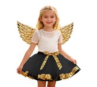 Tutu Danse Classique Fille Jupon Robe Enfant Fille Bal ou soirée Jupe Tutu Superposée Style Fée avec Éléments Détachables - Costume Complet pour Ballet, Carnaval Et Contes De Fées