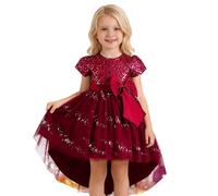 Tutu Danse Classique Fille Jupon Robe Enfant Fille Bal ou soirée Robe De Fête avec Jupon Tutu Et Gros Nœud Décoratif - Tenue Mignonne pour Anniversaires, Goûters Et Fêtes Familiales
