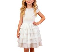 Tutu Danse Classique Fille Jupon Robe Enfant Fille Bal ou soirée Robe Imprimée Gâteau D’Anniversaire À Volants - Tenue Joyeuse pour Tout-Petits Et Jeunes Enfants, Parfaite pour Carnaval
