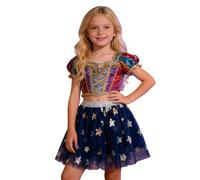 Tutu Danse Classique Fille Jupon Robe Enfant Fille De Toutes Saisons Jupe Pailletée Étoilée - Jupon Magique pour Fêtes Nocturnes, Halloween Ou Thèmes Cosmiques