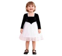 Tutu Danse Classique Fille Jupon Robe Enfant Fille De Toutes Saisons Robe Élégante en Velours Manches Longues - Tenue Hivernale Classique pour Fêtes De Fin D’année, Cérémonies Et Occasions Formelles