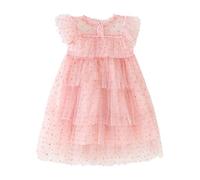 Tutu Danse Classique Fille Jupon Robe Enfant Fille De Toutes Saisons Robe Manches Papillon Étoilée À Volants - Tenue Aérienne pour Danse, Carnaval Et Célébrations sous Les Étoiles