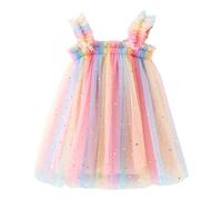 Tutu Danse Classique Fille Jupon Robe Enfant Fille De Toutes Saisons Robe sans Manches Pailletée Étoiles Et Lune - Version Minimaliste mais Étincelante pour Danse Et Photos Studio