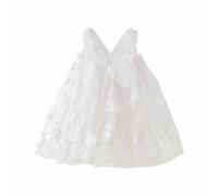 Tutu Danse Classique Fille Jupon Robe Enfant Fille Robe sans Manches À Bretelles Et Motifs Floraux - Tenue Légère pour Danse, Anniversaire Et Goûters D’été